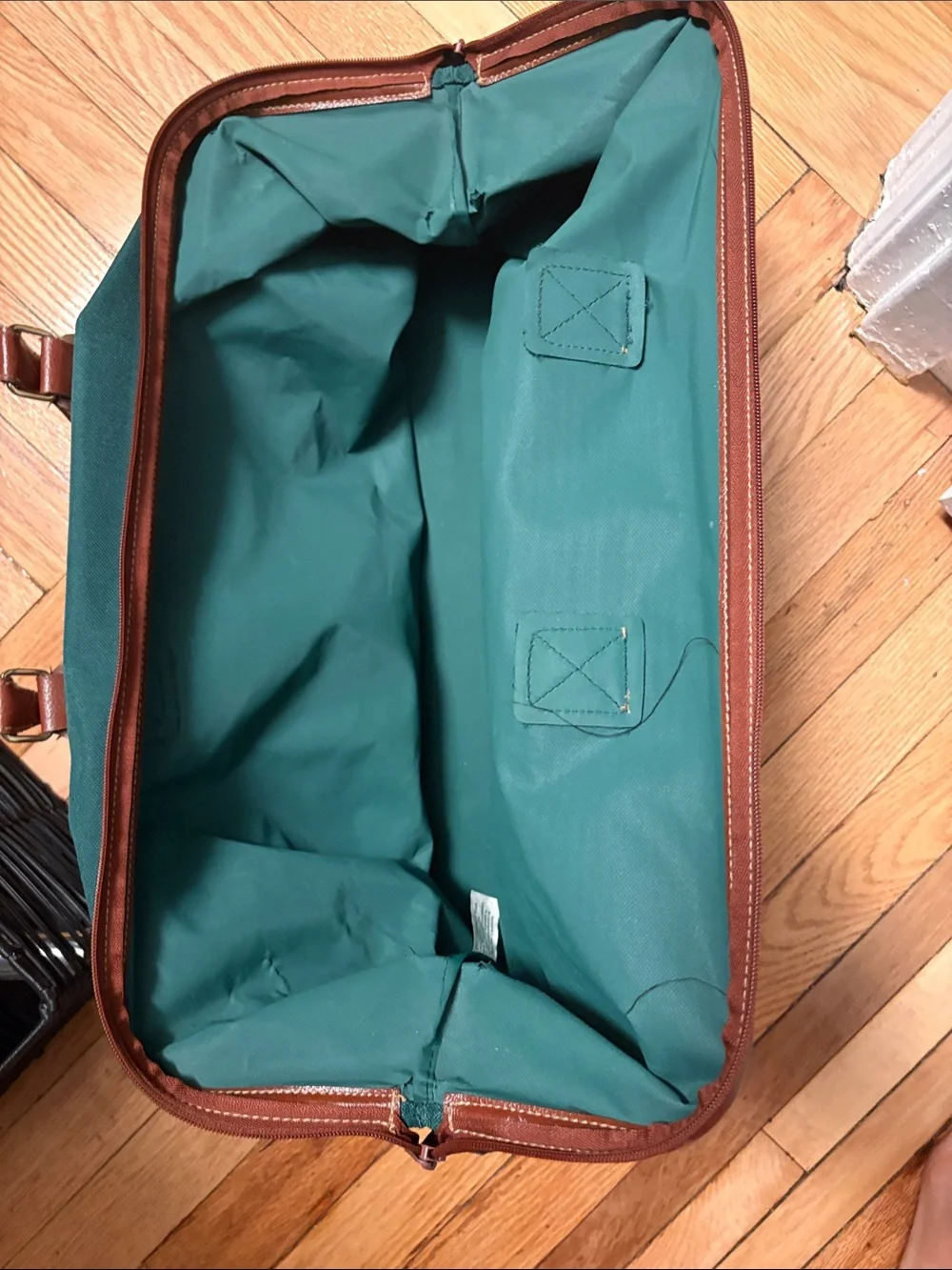 Vintage POLO carry-on  promo - large frame open top and wide bottom.